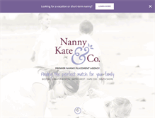 Tablet Screenshot of nannykateandco.com